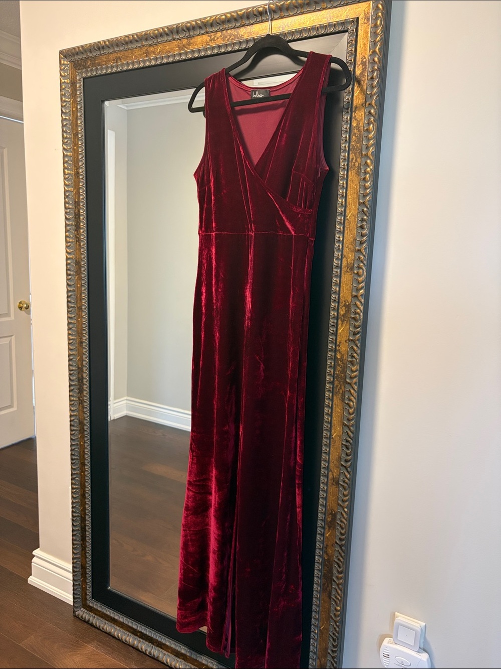Lulu's Wine Red Velvet Maxi Dress
